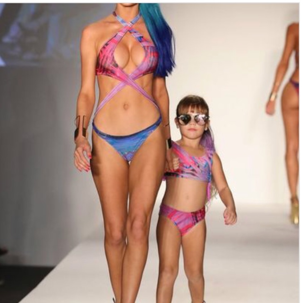 Swimsuit Lila Nikole pink palms (adult)